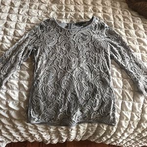 Grey Lace Blouse